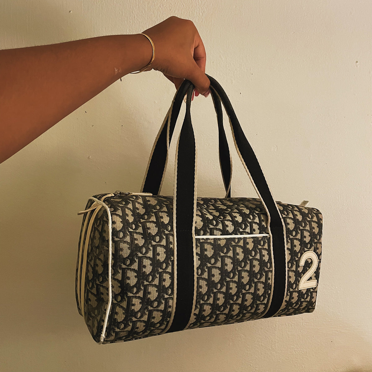 Vintage Christian Dior Trotter Boston Bag in Monogram Oblique Canvas J –  haven a boutique