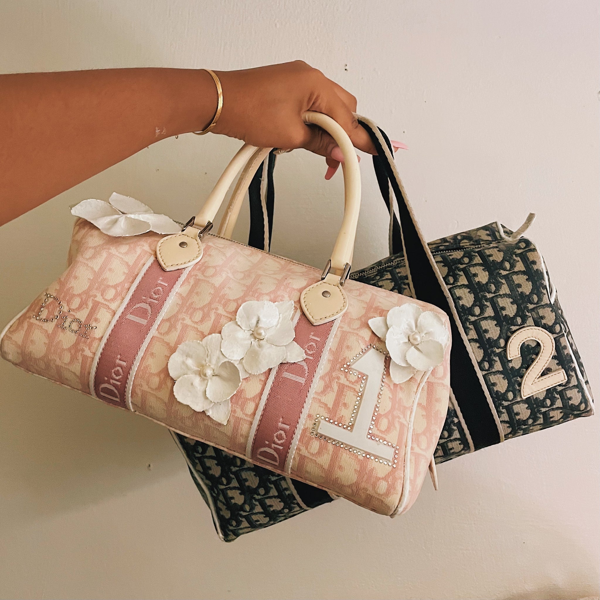 Dior Y2K Girly Pink Trotter 3D Flower Bag