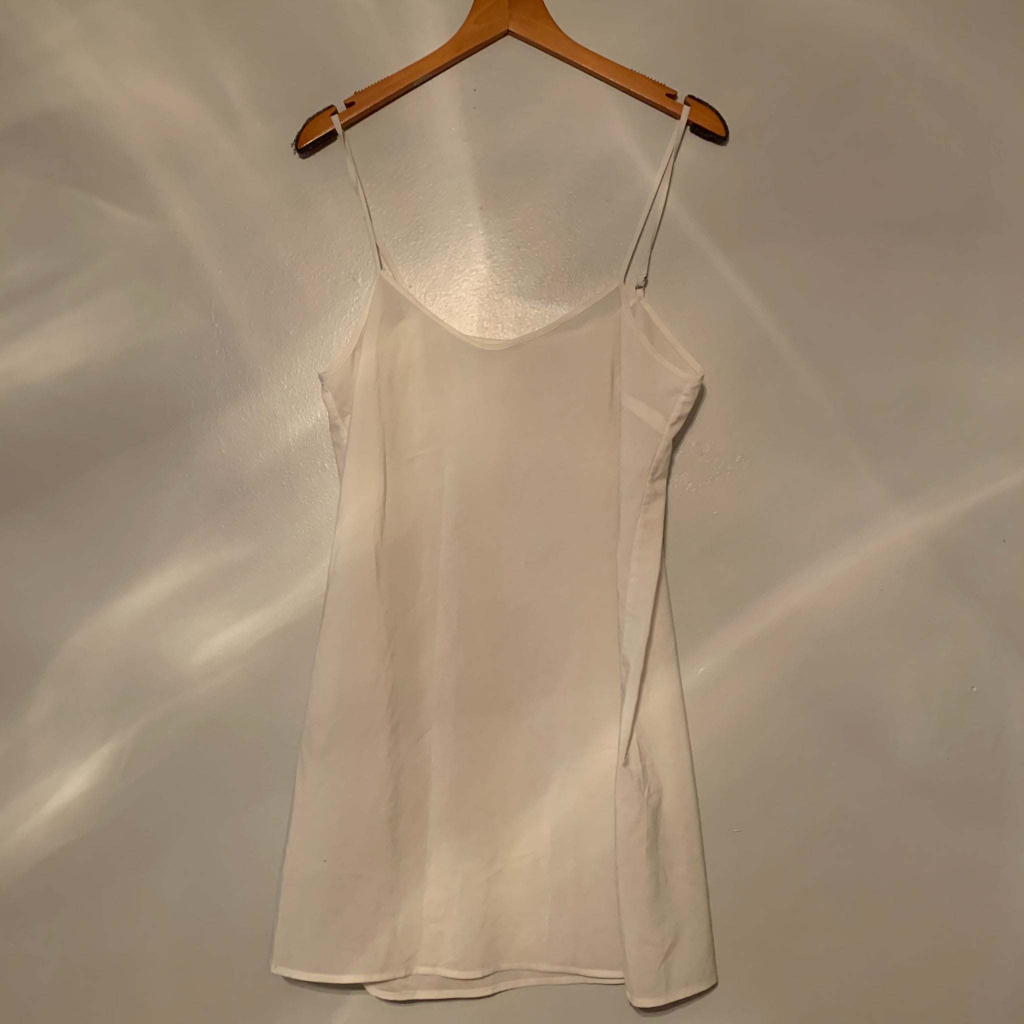 ‘Brienna’ Sheer White Chemise Mini Dress (M/L)