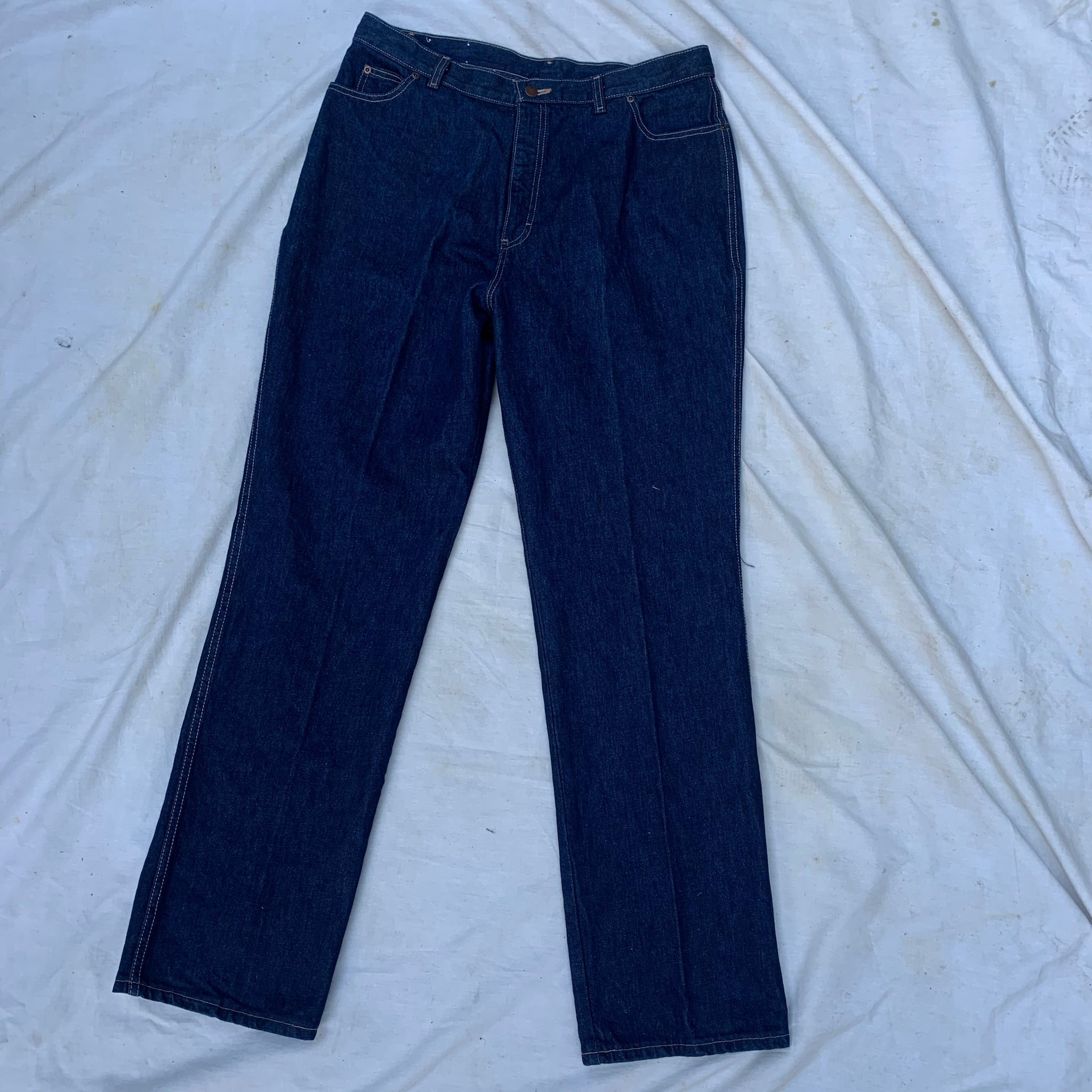 Vintage Calvin Klein 70s Blue Jeans High Waist Streight Leg 