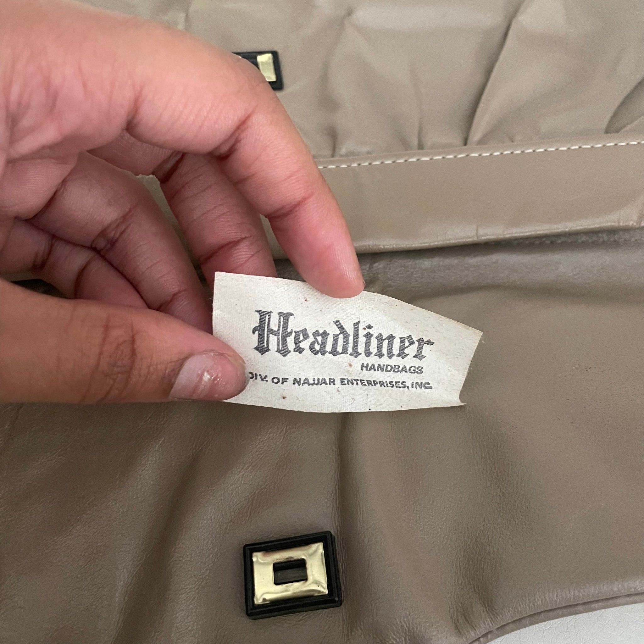 Minimalist Taupe Clutch Bag