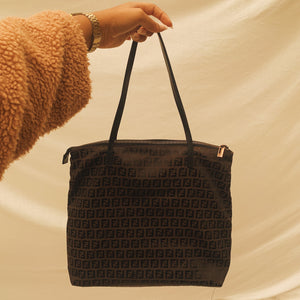 Authentic Vintage Fendi Zucca Handbag Bag 