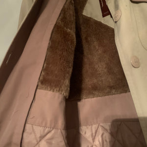 ‘Roseanna’ Fur Lined Beige Belted Trench Coat ( S/M)