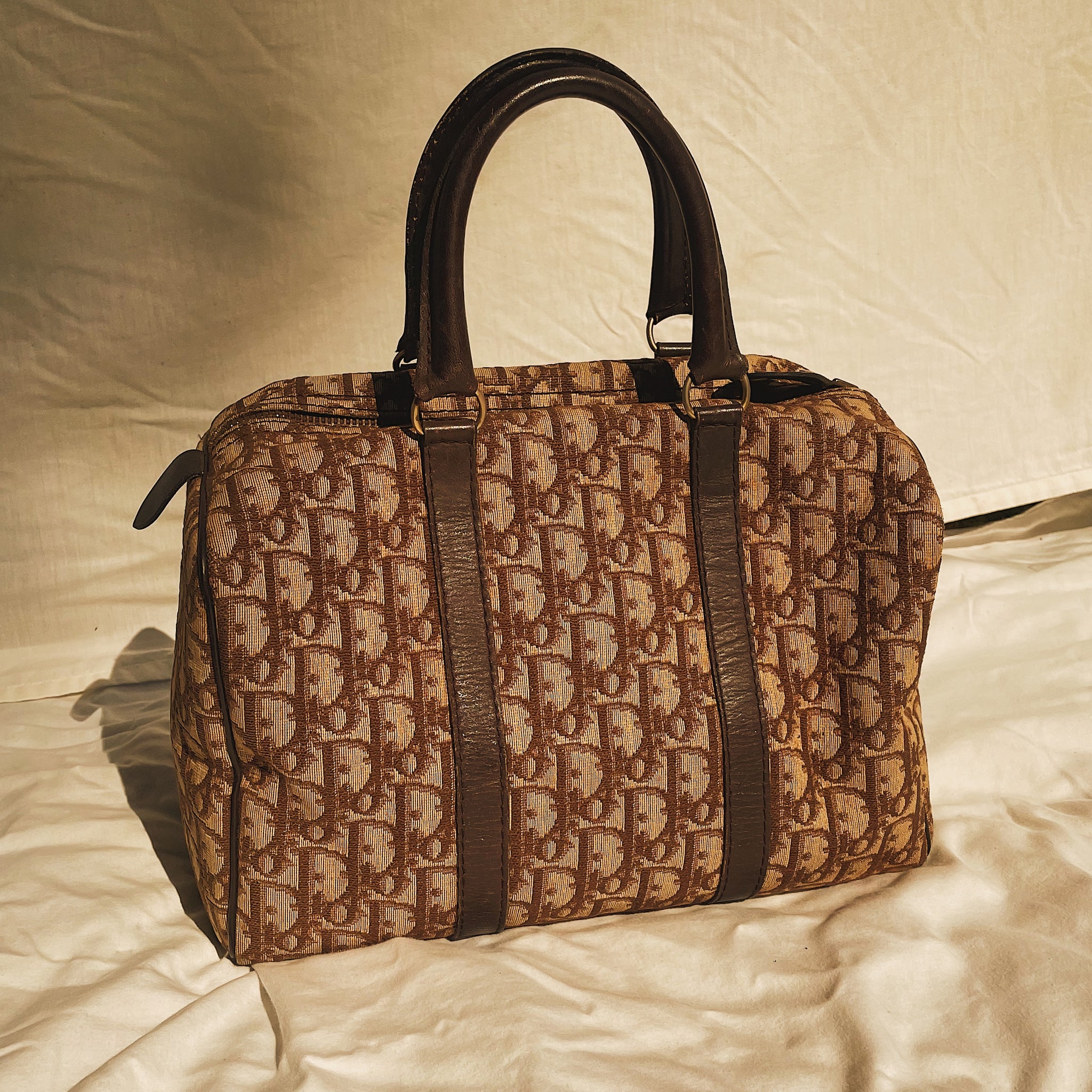 Authentic Christian Dior Vintage Trotter Boston Bag 
