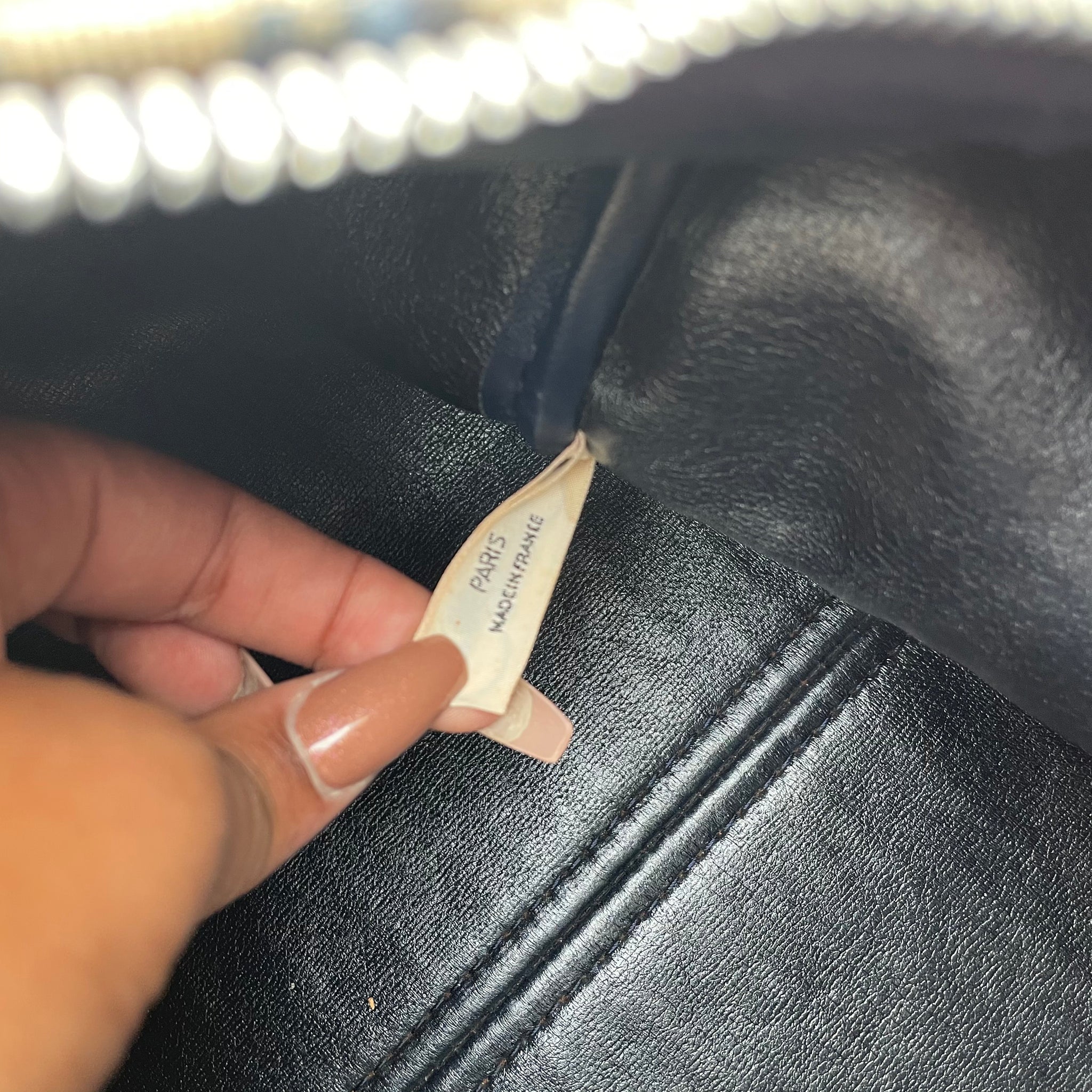 Christian Dior Navy and cream Trotter Boston bag – Apalboutique