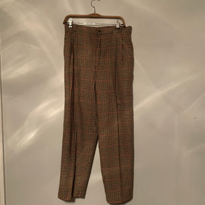 ‘Saira’ High-Waisted Tweed Trousers (M/L/Petite)