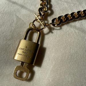 Reworked Authentic Louis Vuitton Padlock Necklace