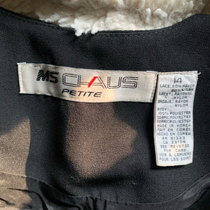 'Ava' Lace Sleeve Midi Button-Thru Dress (L/XL)