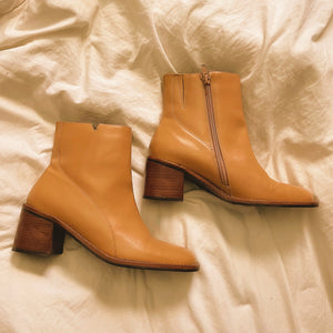 Caramel Leather Ankle Boots (Sz. 6.5)