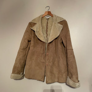 ‘Leigh’ Suede Fur Collar Jacket (M)