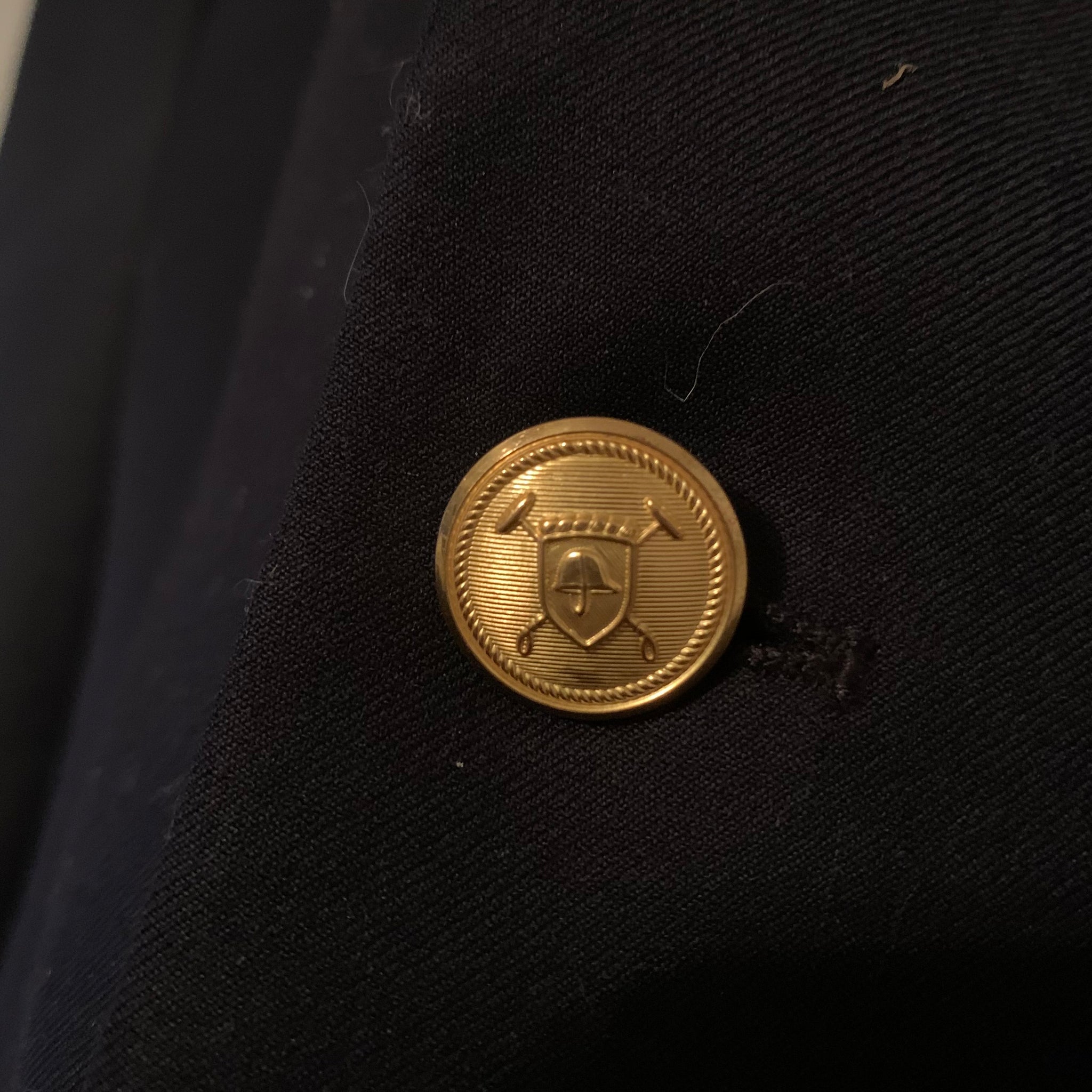 Navy Ralph Lauren Gold Button Wool Blazer (M-XL)