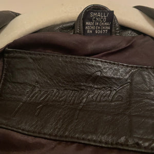 ‘Zahara’ Belted Genuine Leather Jacket (S)