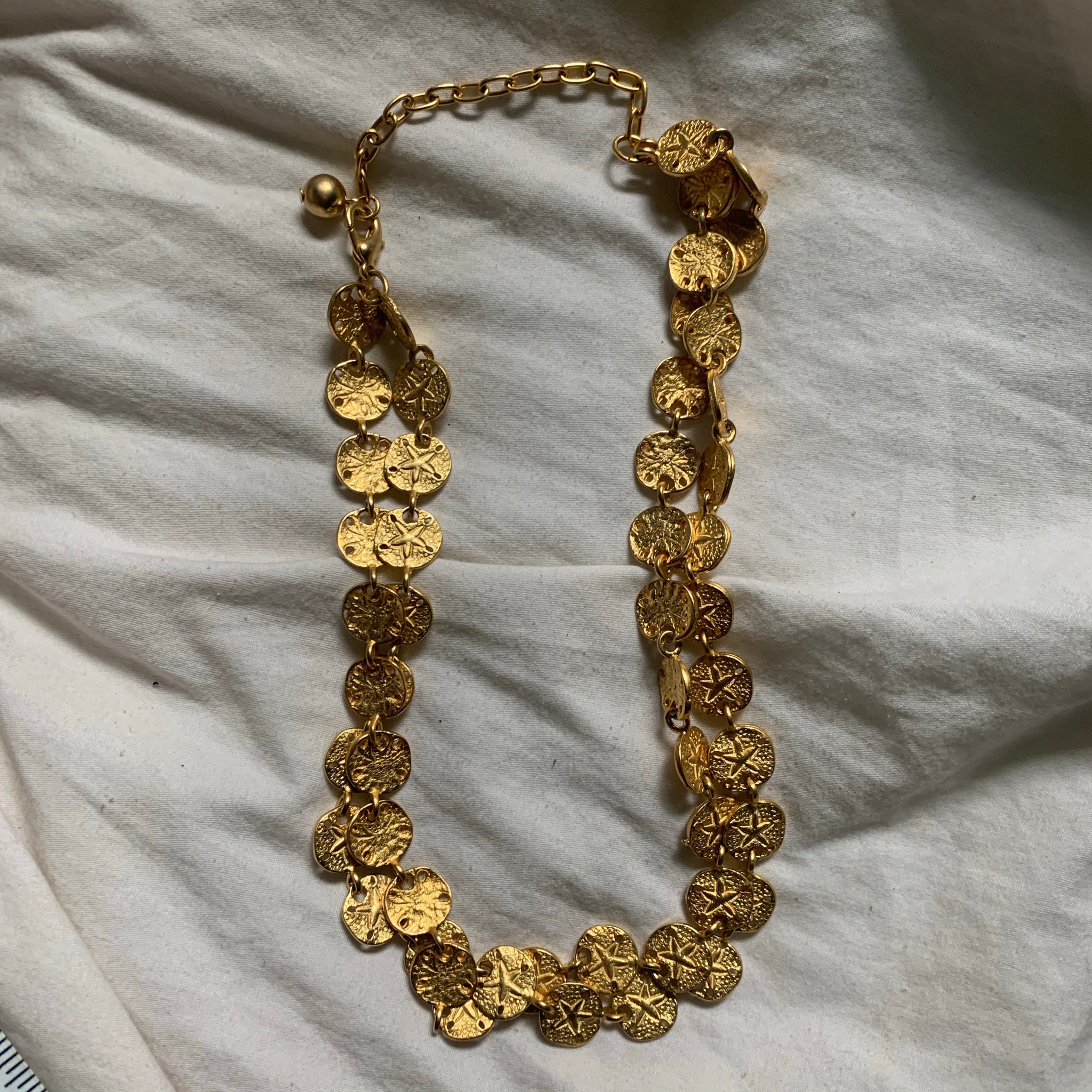 Gold Sand Dollar Layered Necklace - Shop Vanilla Vintage
