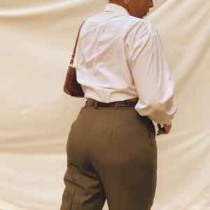 ‘Kameron’ Olive Green High-waisted Pant (L/XL/12)