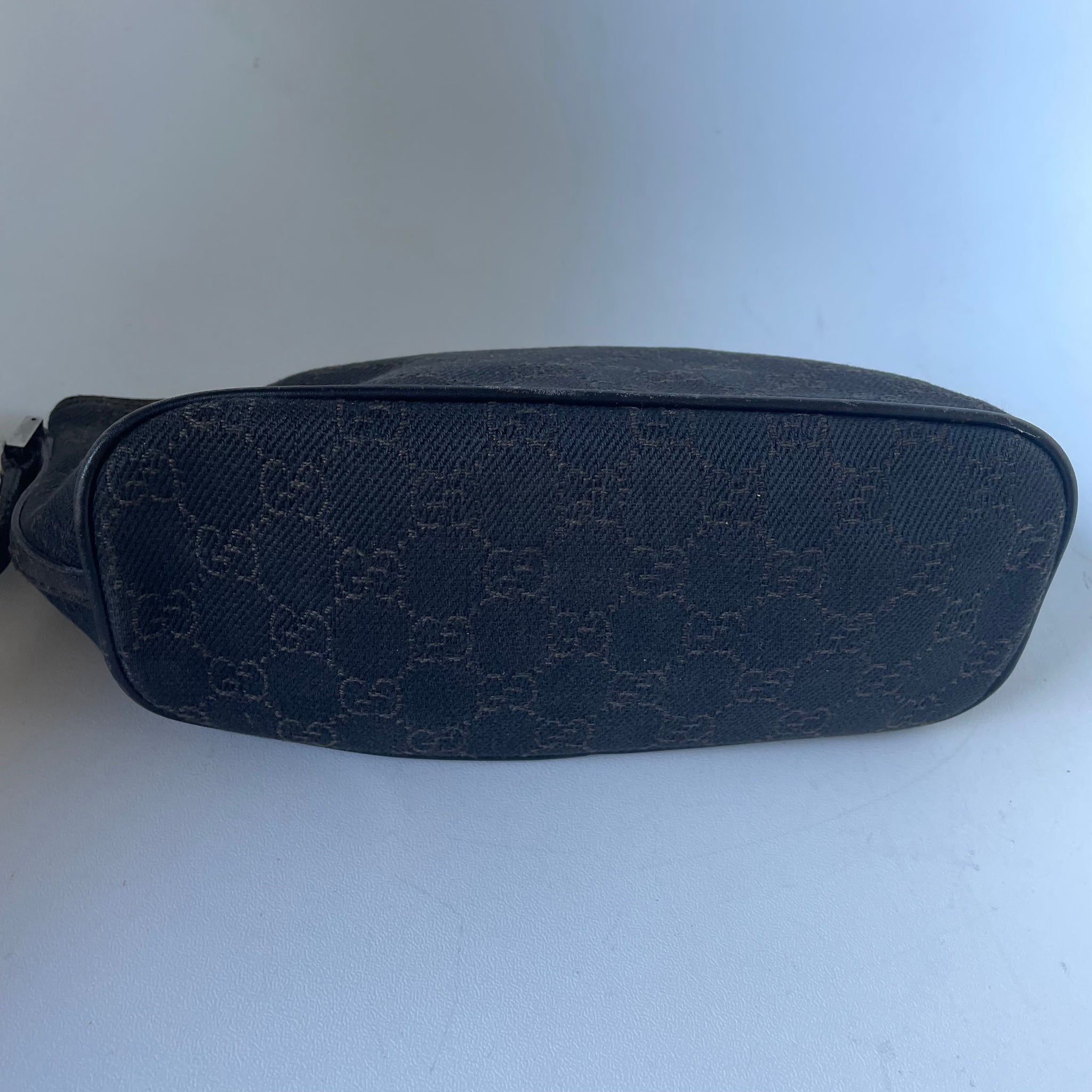 Gucci GG Canvas Black Monogram Mini Pochette Boat Bag – Vanilla Vintage