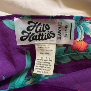 'Lani' Purple Floral Bikini Top + Sarong Set (M) - Shop Vanilla Vintage