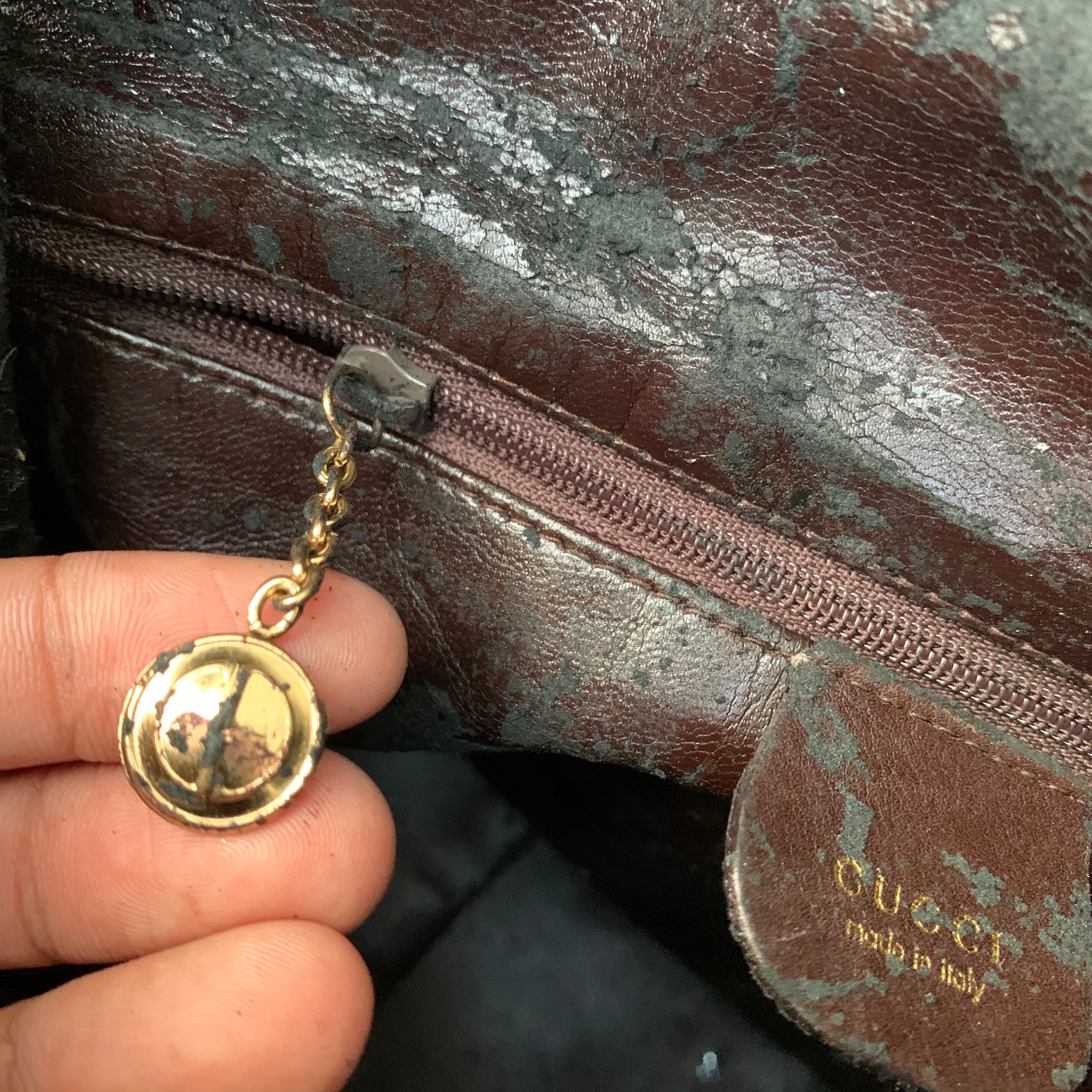authentic Gucci leather bag - THRIFTWARES