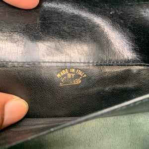 Gucci ‘Sherry’ Line Black Leather Wallet - Shop Vanilla Vintage