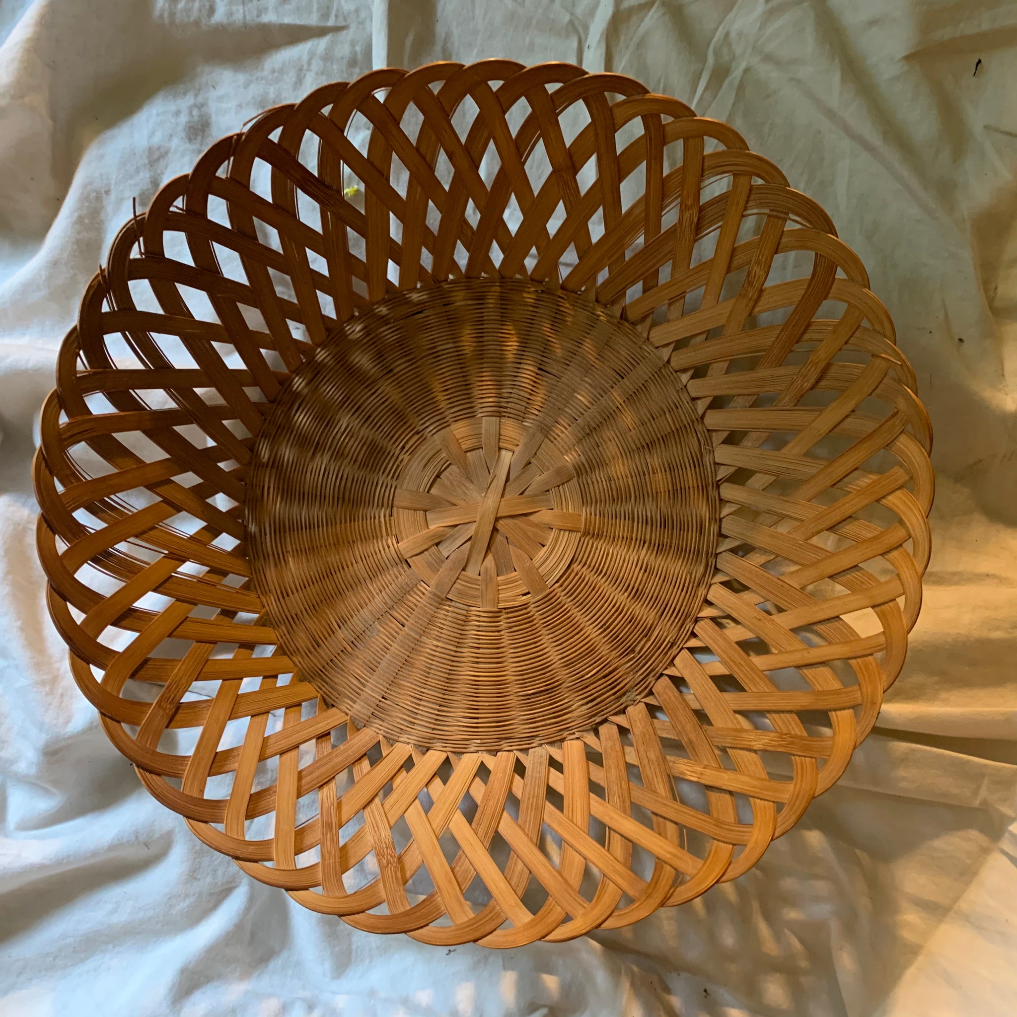 Lattice Woven Circular Basket - Shop Vanilla Vintage