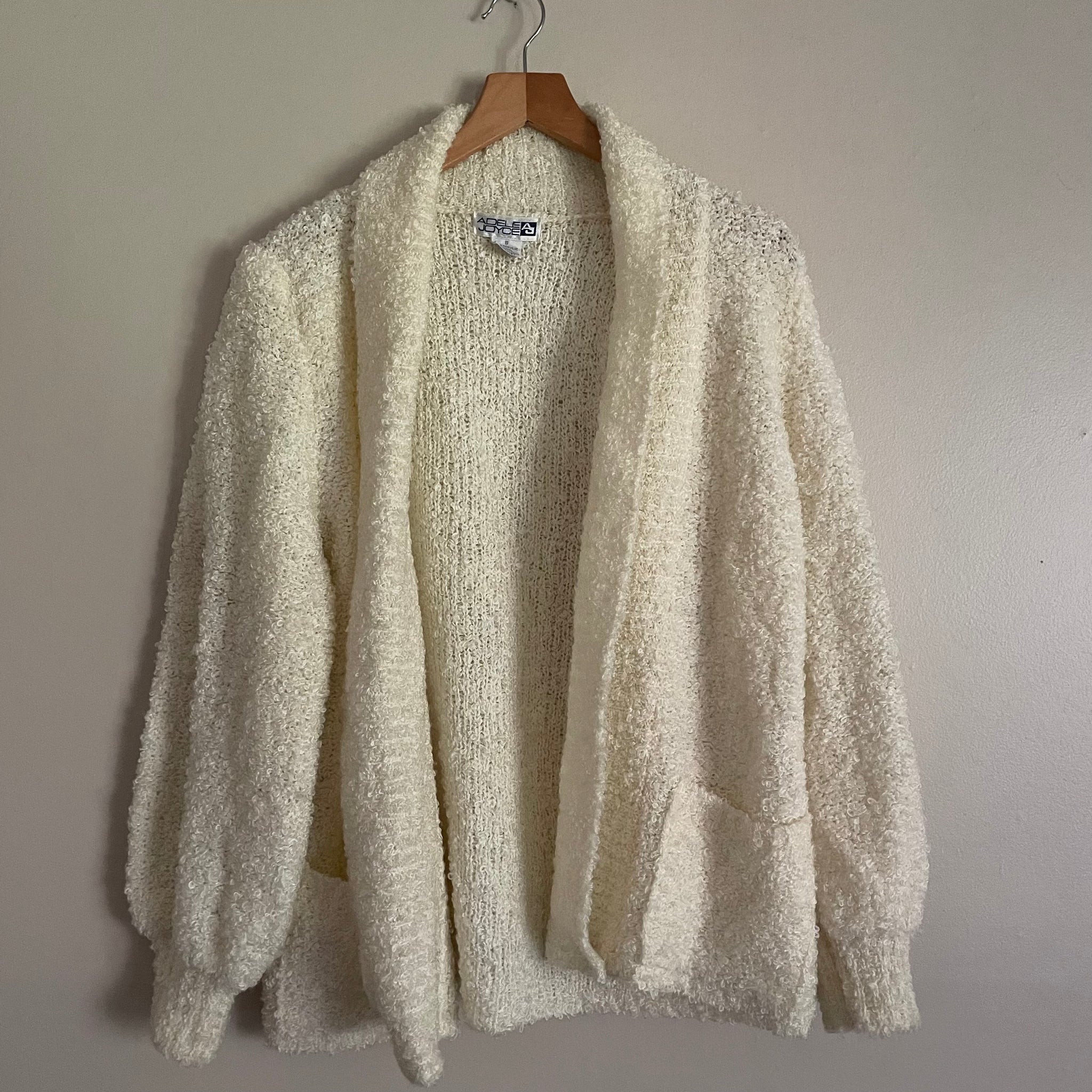 ‘Melanie’ Ivory Open Front Knit Sweater (S-L)