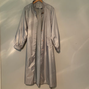 ‘Theresa’ Pastel Blue Maxi Belted Trench Coat (L/XL)