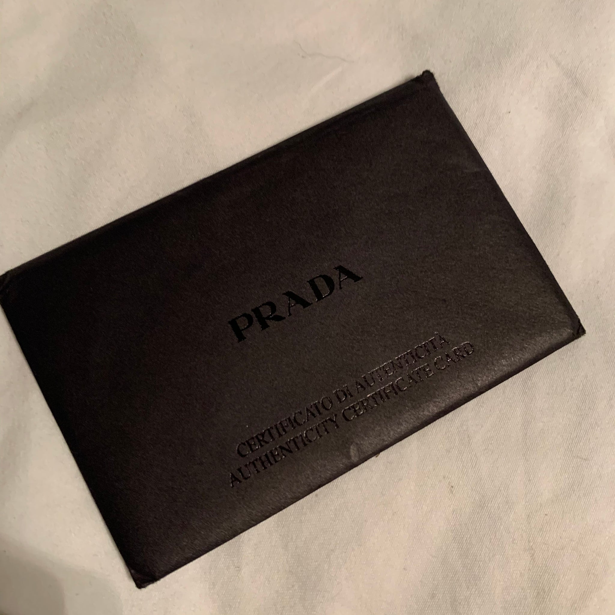 original prada authenticity card